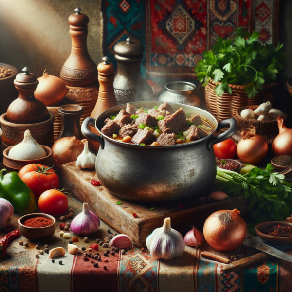 Bild "Traditionelles türkisches Eintopfgericht mit Rindfleisch"