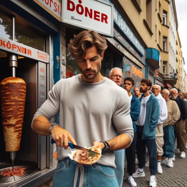 Bild "Genuss in der Stadt: Ein modernes Portrait des Döner-Genießers"